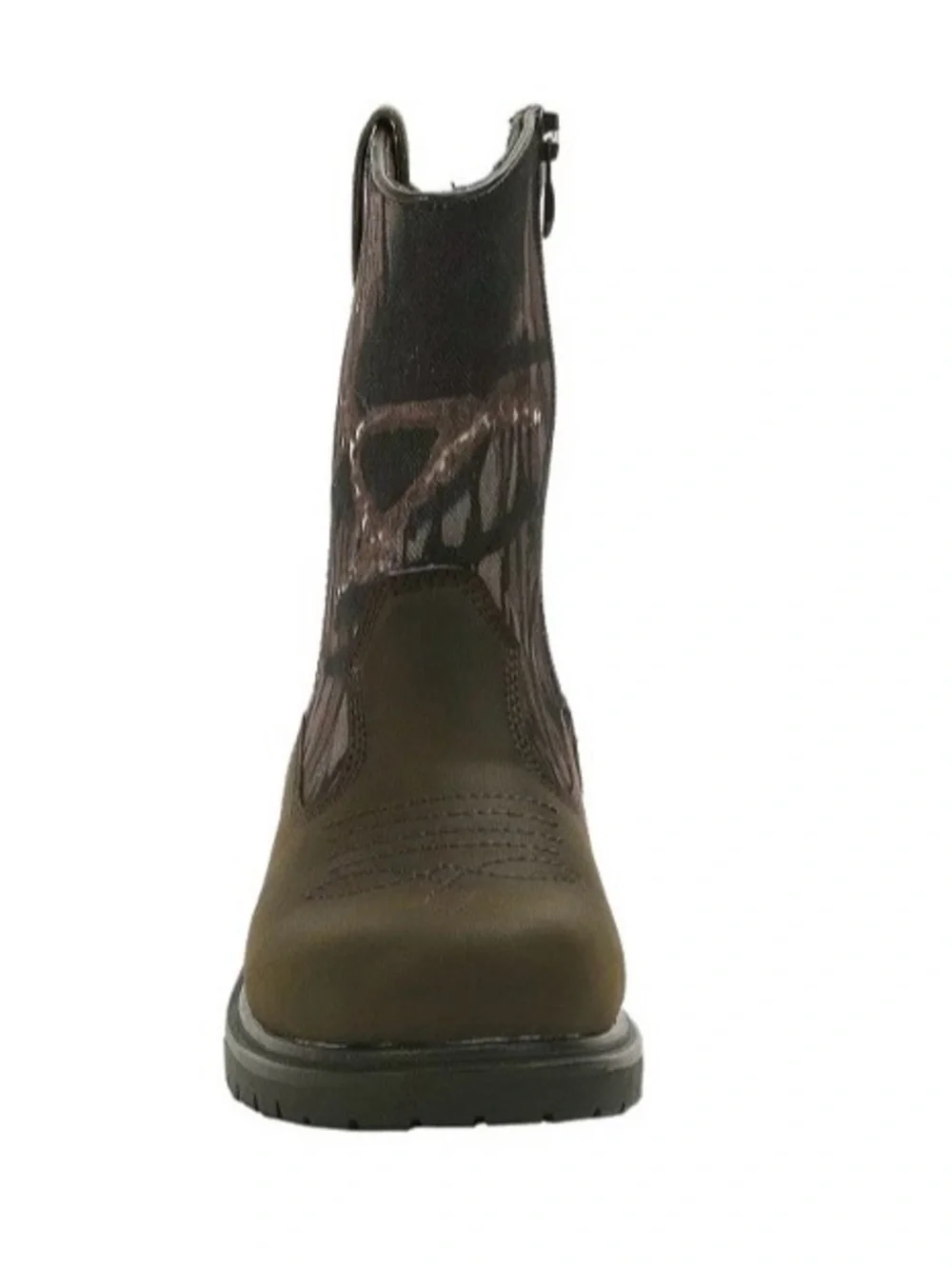 Deer Stags Brown and Dark Brown Kids Western Work Boot Size 1